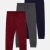 Friboo Unisex 3 PackPantaloni SportiviBlue/Grey/Dark Red Bambini Pantaloni F5724B02A-K11